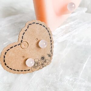 ✨Rose Quartz Ball Stud Earrings✨